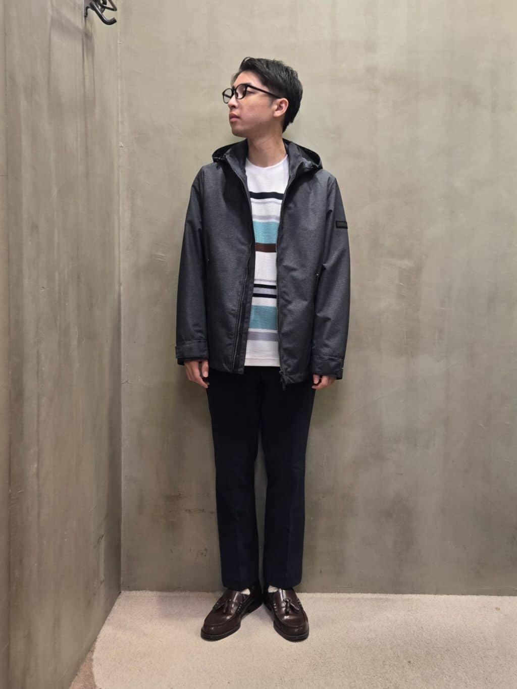 TAKEO KIKUCHIのリップルパネルボーダーカットソーを使ったコーディネートを紹介します。｜Rakuten Fashion(楽天ファッション／旧楽天ブランドアベニュー)4810900