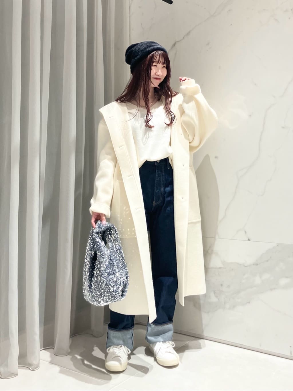 allurevilleの【セットアップ対応可能】ウールスムース2WAYネックプルオーバーを使ったコーディネートを紹介します。｜Rakuten Fashion(楽天ファッション／旧楽天ブランドアベニュー)4812266