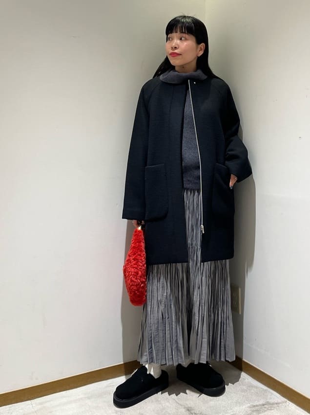 BEAUTY&YOUTH UNITED ARROWSのウールブレンド ノーカラーミドルコート 