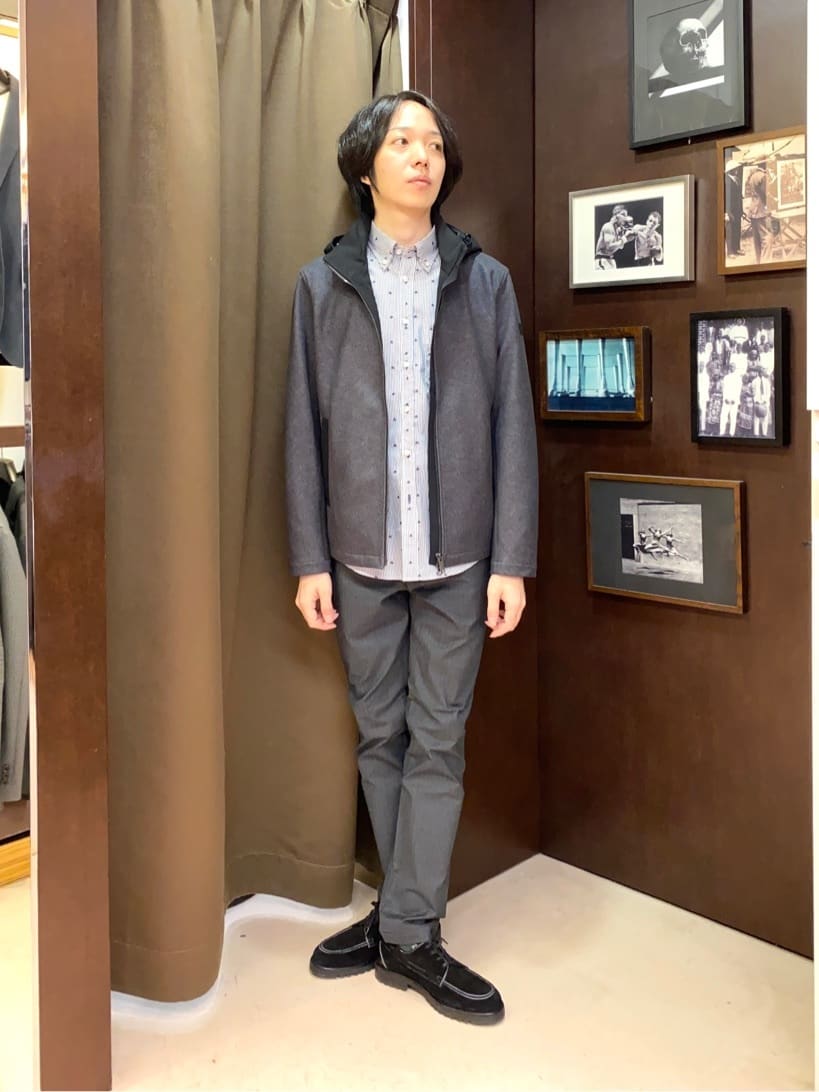 TAKEO KIKUCHIの【Made in JAPAN】播州織 ヘリンボン ストレート パンツを使ったコーディネートを紹介します。｜Rakuten Fashion(楽天ファッション／旧楽天ブランドアベニュー)4814743