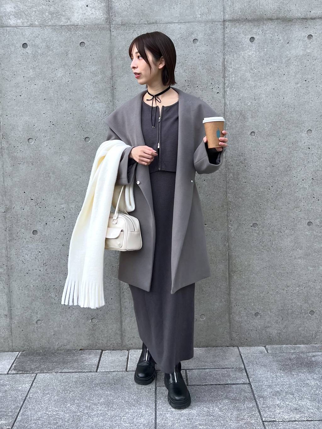 mysty womanの【古畑星夏さん着用アイテム】BIGフードミドルコートを使ったコーディネートを紹介します。｜Rakuten Fashion(楽天ファッション／旧楽天ブランドアベニュー)4822420