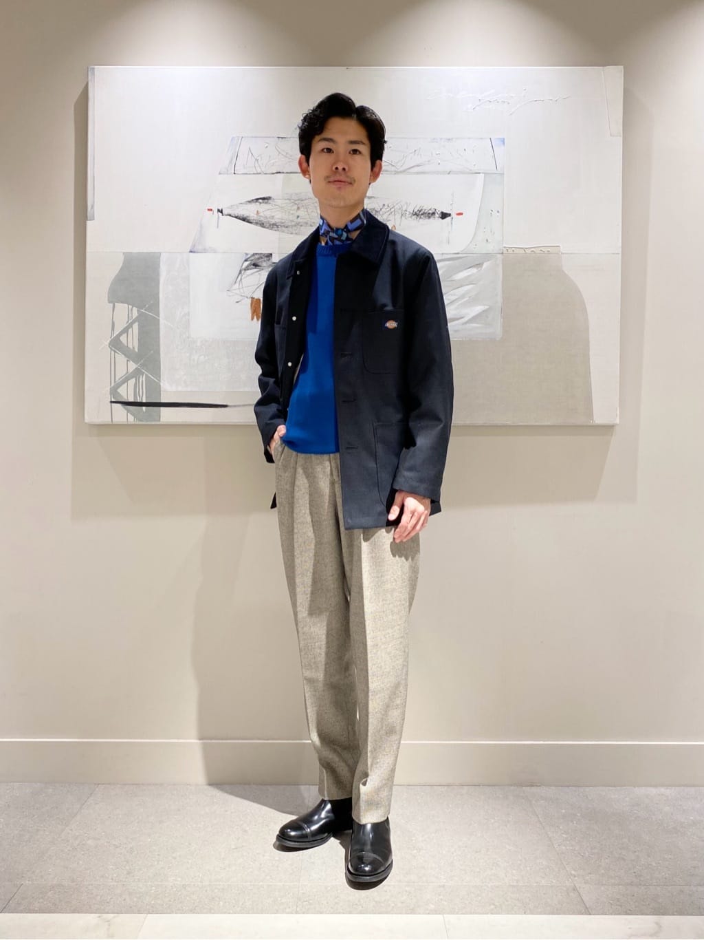 TOMORROWLANDの【別注】Dickies シェットランドウール カバーオールを