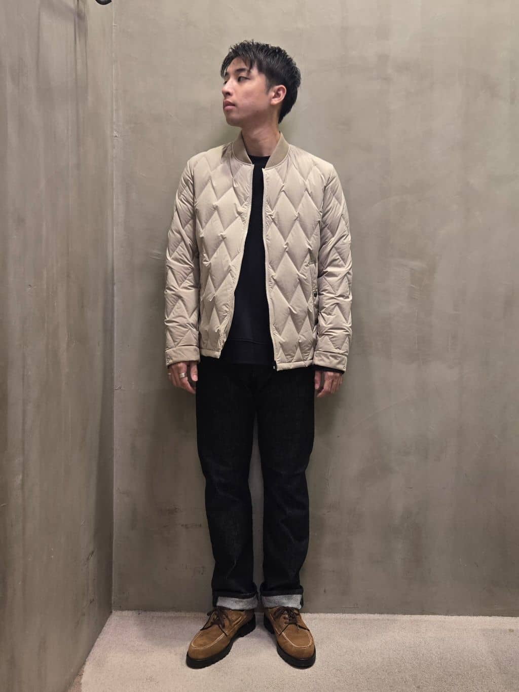 TAKEO KIKUCHIの【軽量アウター】エレクティブ キルト ブルゾンを使ったコーディネートを紹介します。｜Rakuten Fashion(楽天ファッション／旧楽天ブランドアベニュー)4828378