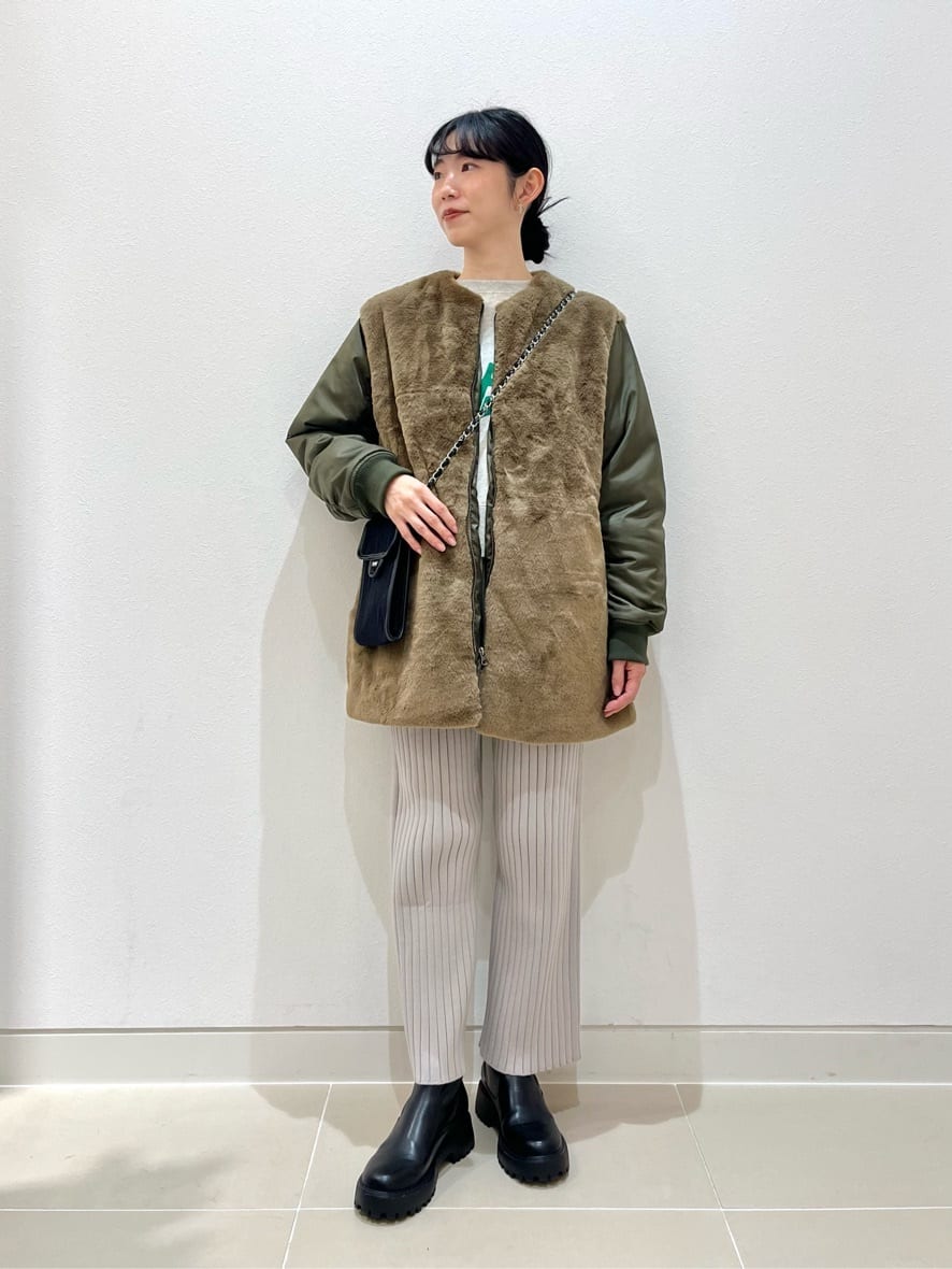 UNITED ARROWS LTD. OUTLETのフェイクファー*ナイロン コンビ