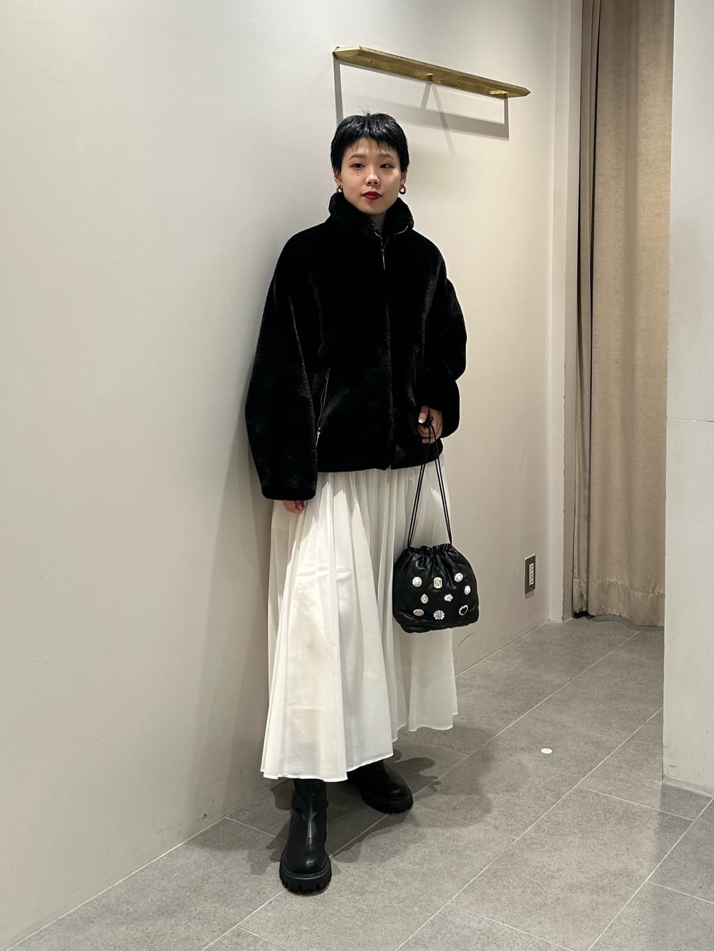 新品】UNITED ARROWS オーガンジー ポケット フレアスカート