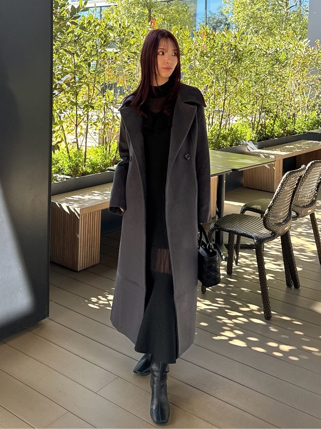 rienda リエンダ　スタンドカラーシェイプドチェスターコート rienda スタンドカラーシェイプドチェスターコート Multi_1 -靴