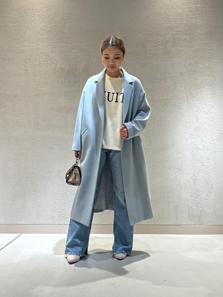 LASUDのRecycle Melton テーラーカラーコートを使ったコーディネートを紹介します。｜Rakuten Fashion(楽天ファッション／旧楽天ブランドアベニュー)4841447