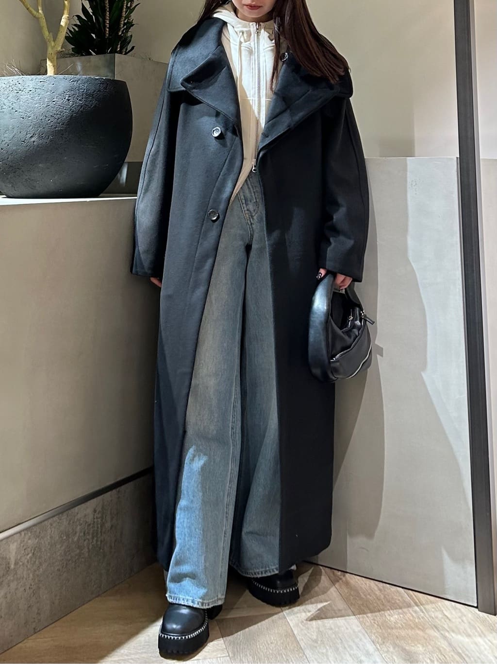 MOUSSY STANDCOLLAR コクーンコート