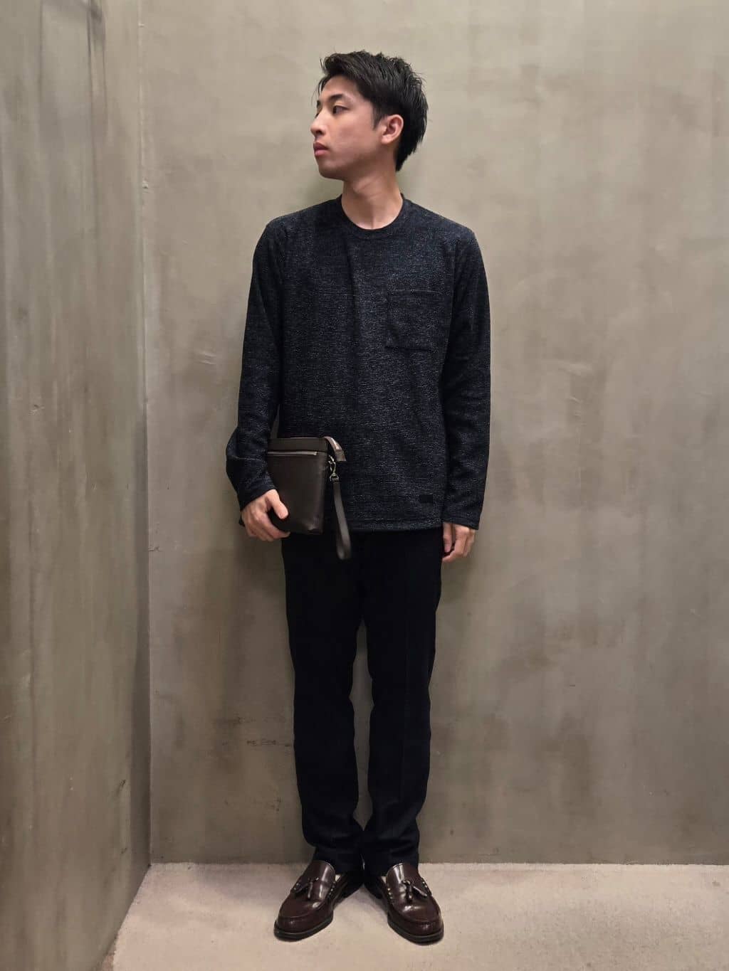 TAKEO KIKUCHIの【尾州織】ウールブレンド パイルカットソーを使ったコーディネートを紹介します。｜Rakuten Fashion(楽天ファッション／旧楽天ブランドアベニュー)4853686