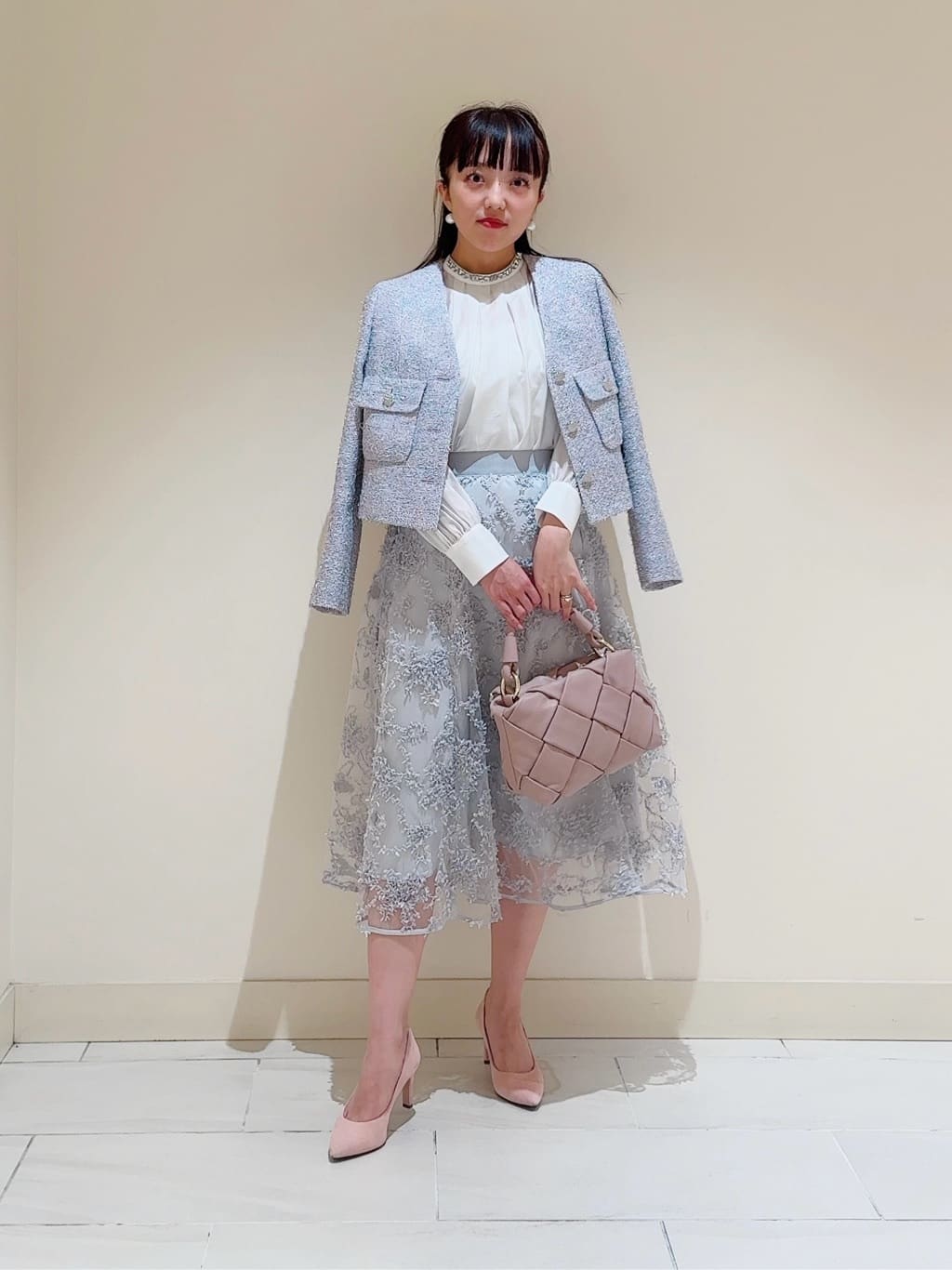 ANAYIの【セットアップ対応商品】メタルシャギーツイードVネック  