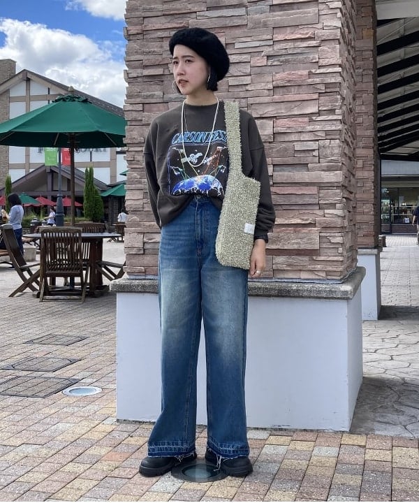 BEAMS HEARTのラメ ロゴ ニットバッグを使ったコーディネートを紹介します。｜Rakuten Fashion(楽天ファッション／旧楽天ブランドアベニュー)4856819