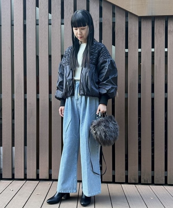 BEAMS HEARTの袖口ボタン ベーシック リブニット(ウォッシャブル)を使ったコーディネートを紹介します。｜Rakuten Fashion(楽天ファッション／旧楽天ブランドアベニュー)4857329