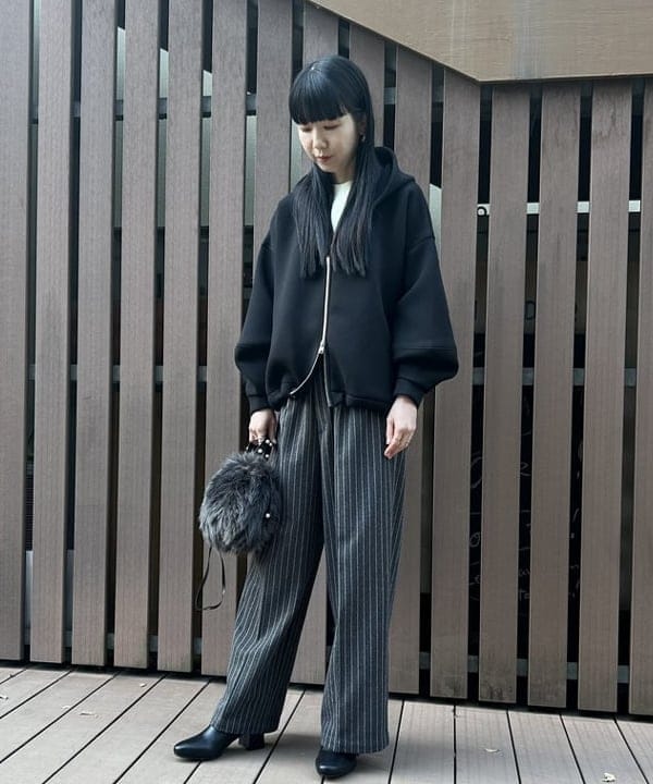 BEAMS HEARTの袖口ボタン ベーシック リブニット(ウォッシャブル)を使ったコーディネートを紹介します。｜Rakuten Fashion(楽天ファッション／旧楽天ブランドアベニュー)4857330