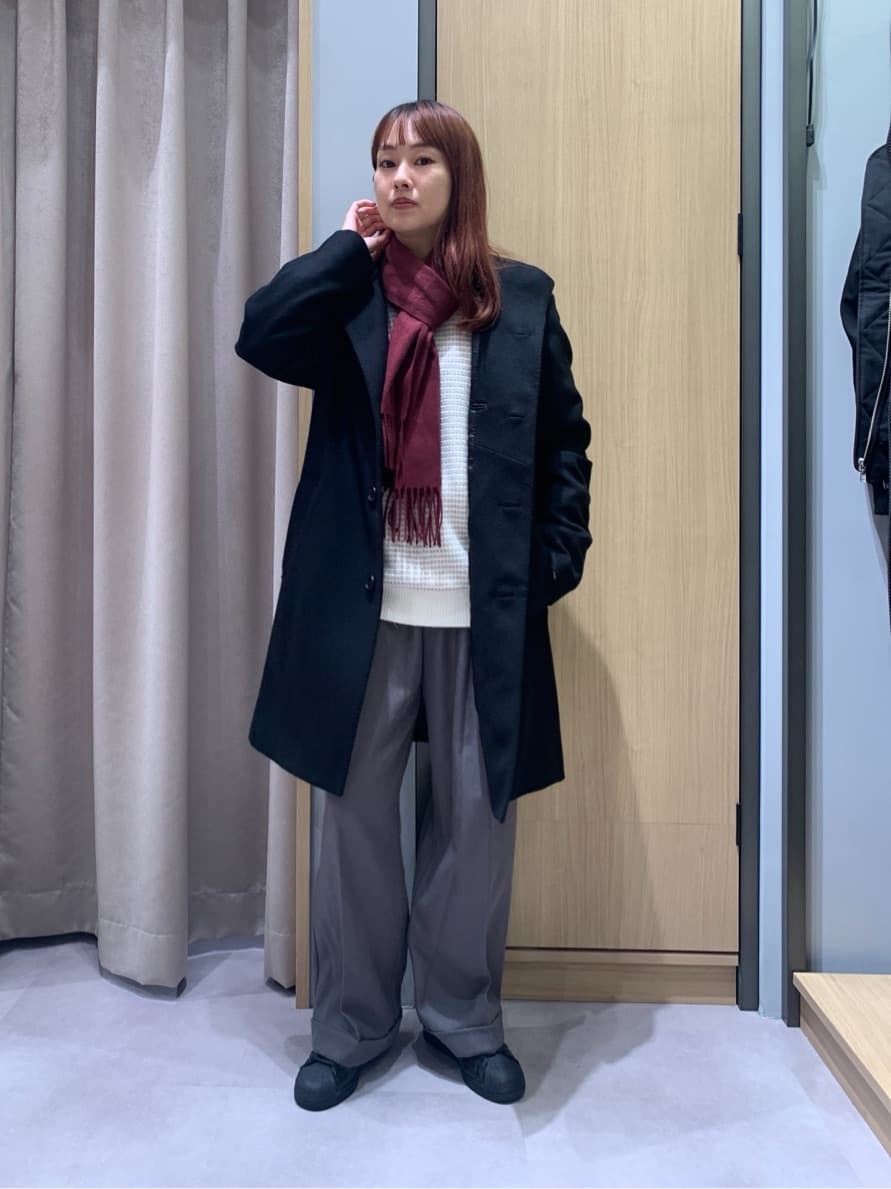 TAKEO KIKUCHIの【ウールカシミヤブレンド】ビーバー調 スタンドカラー コートを使ったコーディネートを紹介します。｜Rakuten Fashion(楽天ファッション／旧楽天ブランドアベニュー)4858901