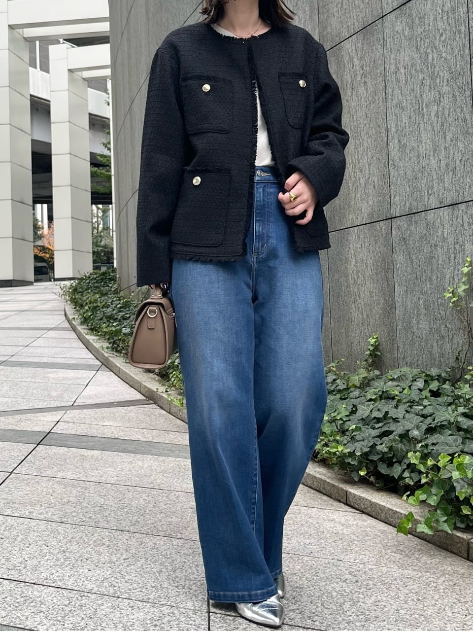 a.v.v | ノーカラーツイードジャケット | Rakuten Fashion(楽天