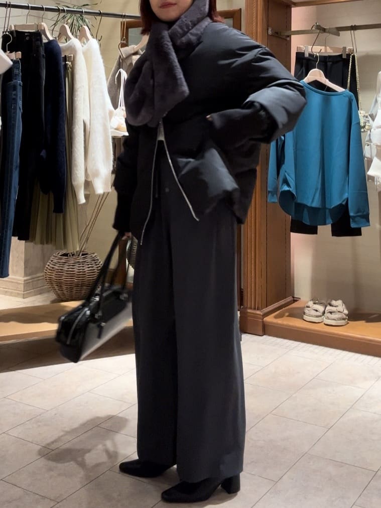 COLLAGE GALLARDAGALANTE ノーカラーダウンコート