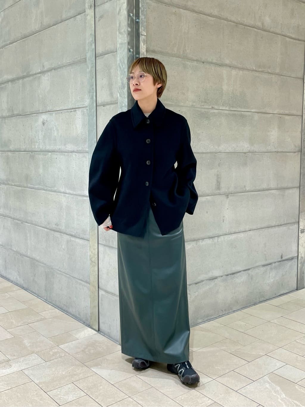 H BEAUTY&YOUTH ウールカシミヤ ハーフステンカラーコート H BEAUTY&YOUTH UNITED ARROWS（エイチビューティーアンドユース