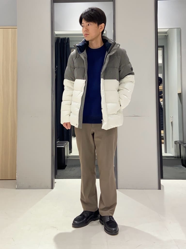 TAKEO KIKUCHIのドットメランジ プルオーバー ニットを使ったコーディネートを紹介します。｜Rakuten Fashion(楽天ファッション／旧楽天ブランドアベニュー)4879761