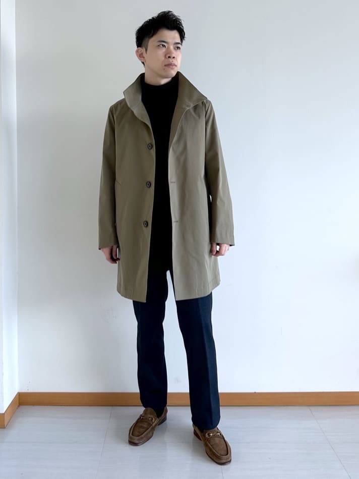 TAKEO KIKUCHIの【ライナー付】ツイルストレッチ ステンカラーコートを使ったコーディネートを紹介します。｜Rakuten Fashion(楽天ファッション／旧楽天ブランドアベニュー)4888610
