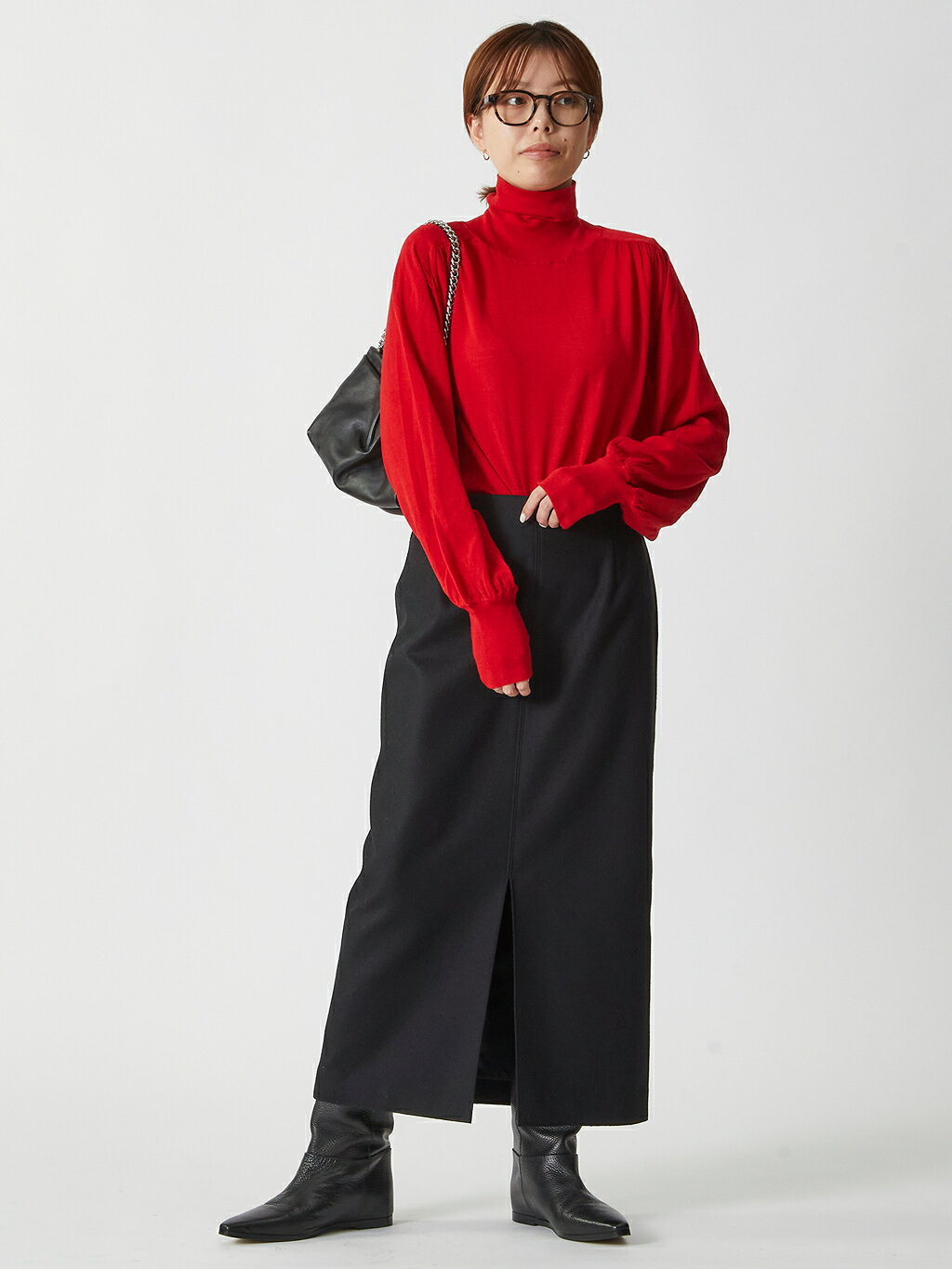 1er Arrondissementのメルトンタイトスカートを使ったコーディネートを紹介します。｜Rakuten Fashion(楽天ファッション／旧楽天ブランドアベニュー)4900904