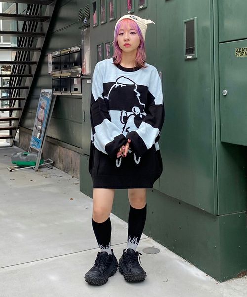 Candy StripperのMELTY BEAR BORDER KNITを使ったコーディネートを紹介します。｜Rakuten Fashion(楽天ファッション／旧楽天ブランドアベニュー)4906791