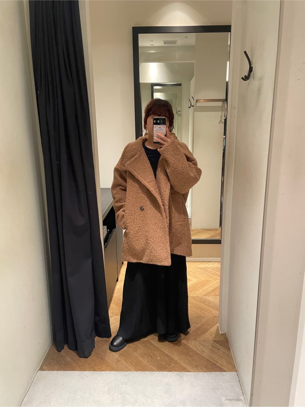 cire confortoファネルネックミドルコート