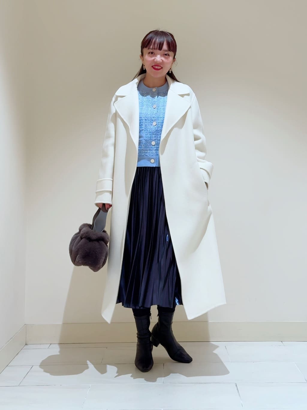 ANAYI | パイルメルトンリバーテーラードコート | Rakuten Fashion