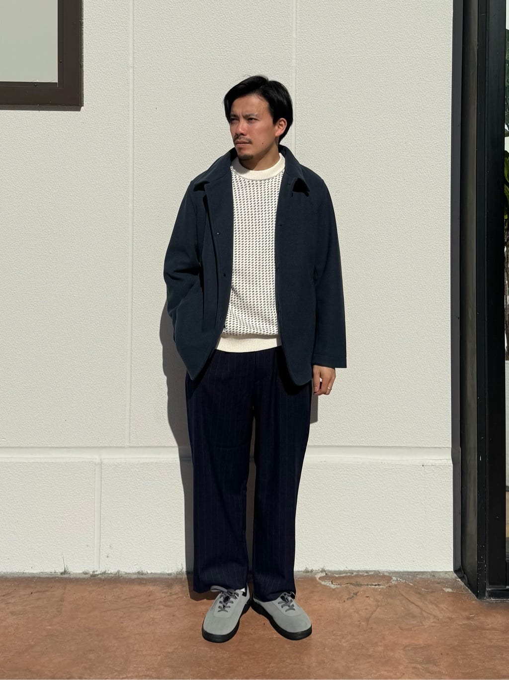 UNITED ARROWS LTD. OUTLETのニット メルトン カバーオール ジャケット を使ったコーディネート | Rakuten ...