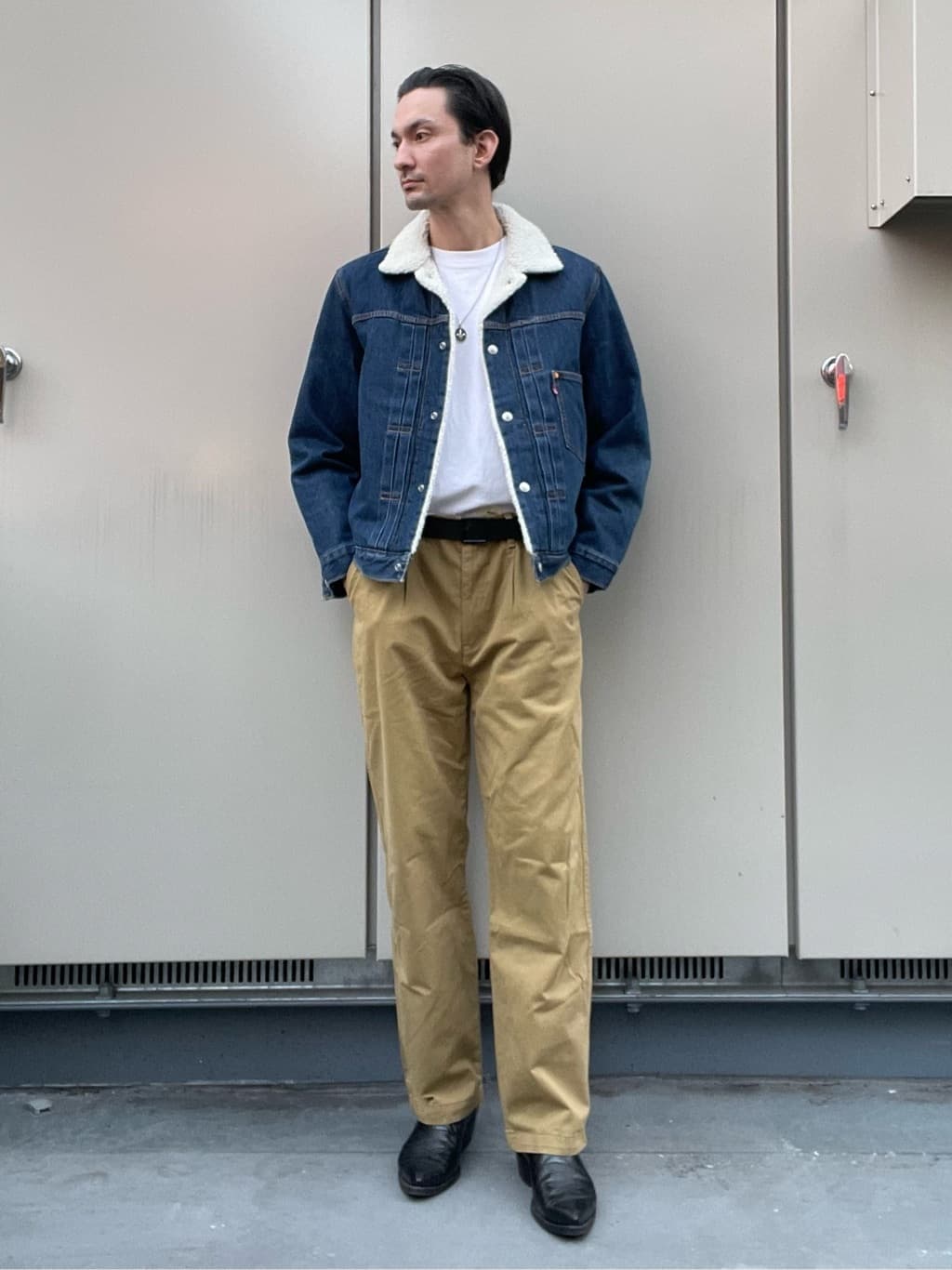 Levi'sのTYPEI シェルパトラッカージャケットを使ったコーディネート