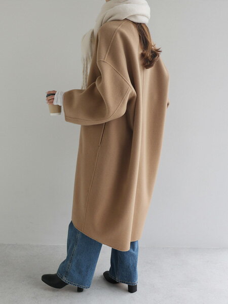 andme | リバー ロング コクーン コート evernavy エバーネイビー