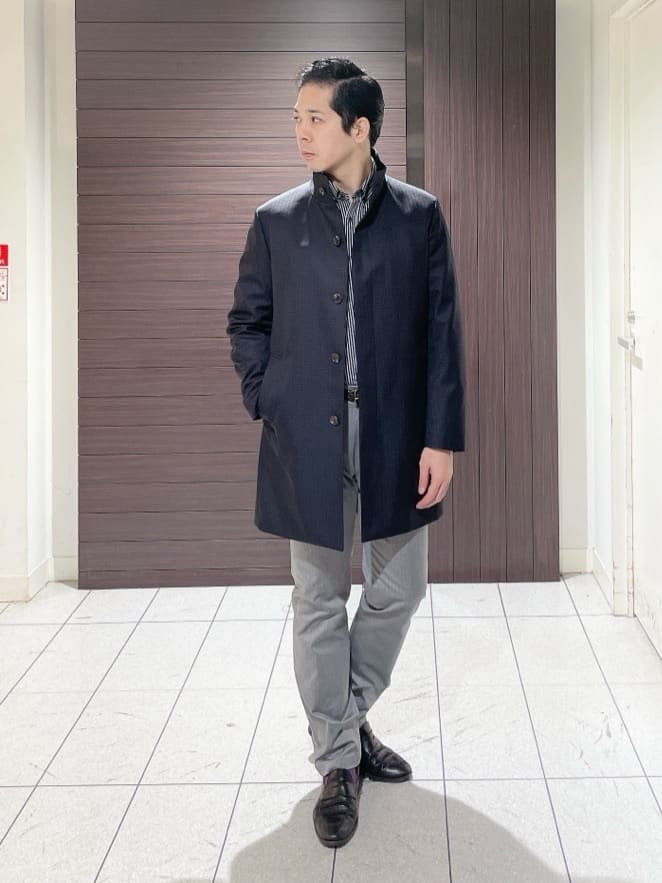 TAKEO KIKUCHIの【ダウンライナー付】メランジ スタンドカラー コートを使ったコーディネートを紹介します。｜Rakuten Fashion(楽天ファッション／旧楽天ブランドアベニュー)4930738
