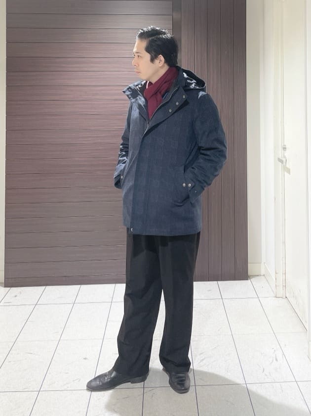 TAKEO KIKUCHIの【3WAY】ジャカード グレンチェック ダウンライナー ブルゾンを使ったコーディネートを紹介します。｜Rakuten Fashion(楽天ファッション／旧楽天ブランドアベニュー)4930656