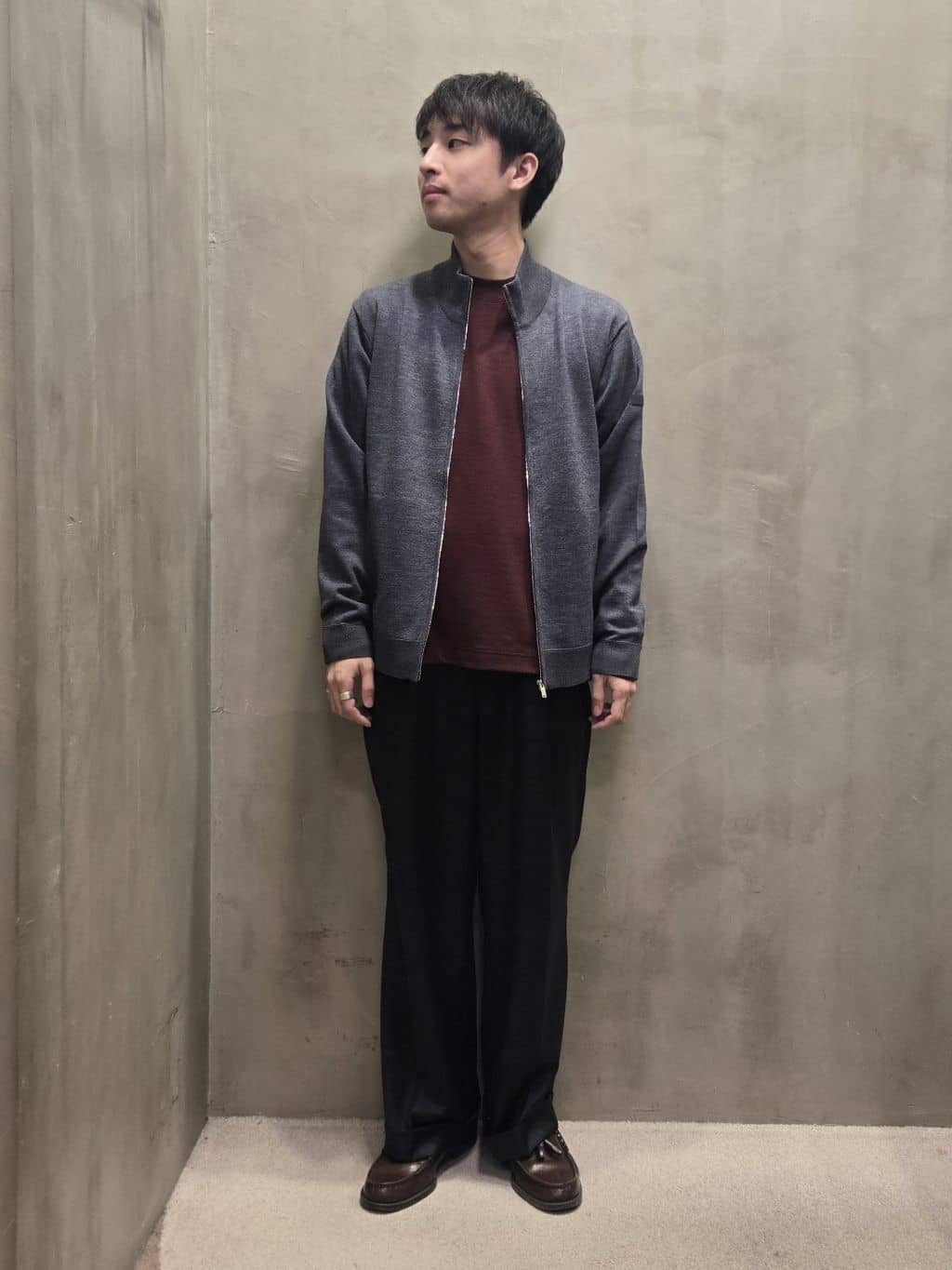 TAKEO KIKUCHIの【Sサイズ~】ウールブレンド ポンチ カットソーを使ったコーディネートを紹介します。｜Rakuten Fashion(楽天ファッション／旧楽天ブランドアベニュー)4935830