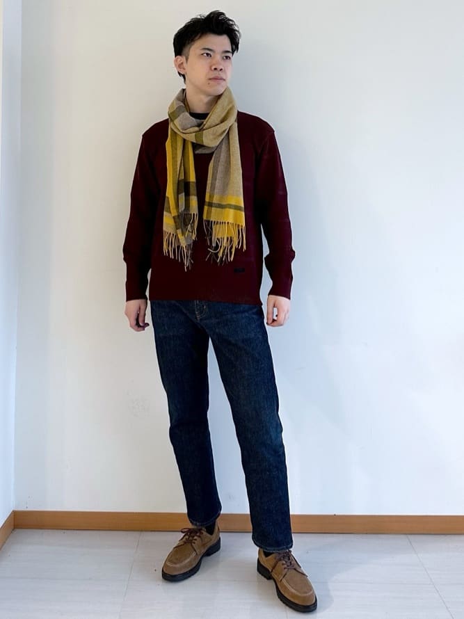 TAKEO KIKUCHIの【Made in JAPAN】編地切替 プルオーバーニットを使ったコーディネートを紹介します。｜Rakuten Fashion(楽天ファッション／旧楽天ブランドアベニュー)4941296