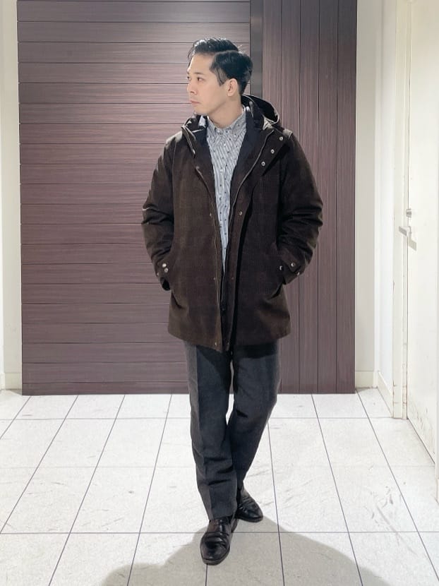 TAKEO KIKUCHIの【3WAY】ジャカード グレンチェック ダウンライナー ブルゾンを使ったコーディネートを紹介します。｜Rakuten Fashion(楽天ファッション／旧楽天ブランドアベニュー)4949654