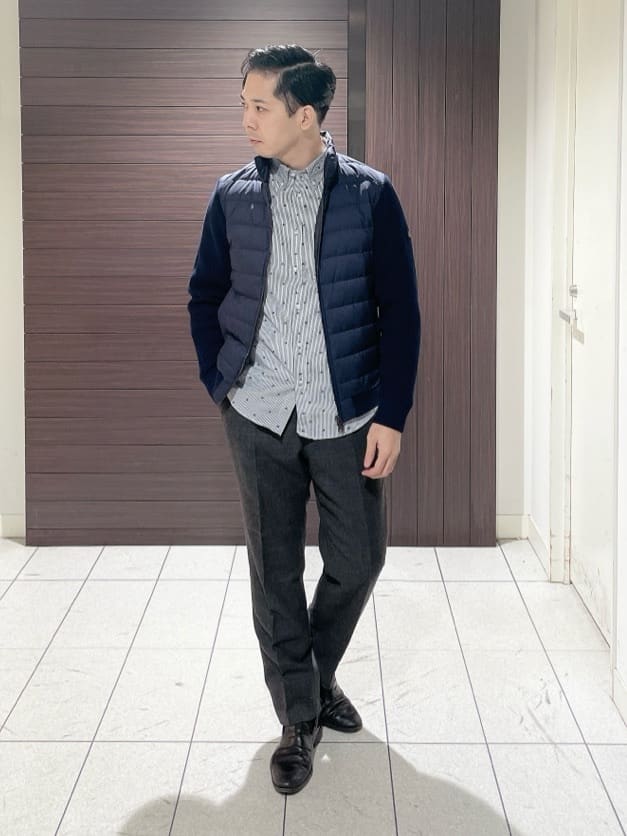 TAKEO KIKUCHIの【コンパクトダウン】ニットコンビ ダウンブルゾンを使ったコーディネートを紹介します。｜Rakuten Fashion(楽天ファッション／旧楽天ブランドアベニュー)4949658