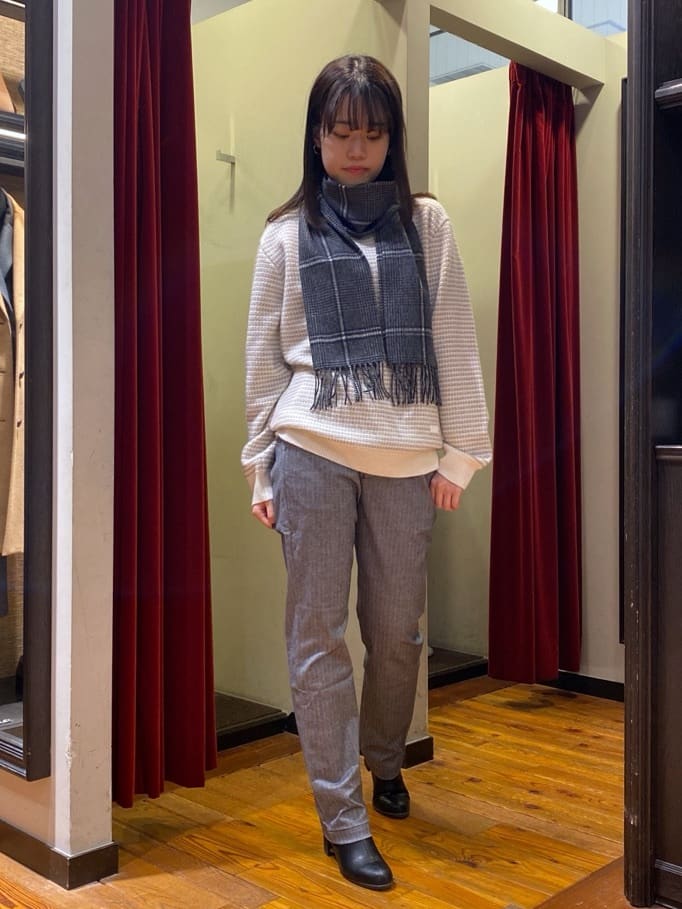 TAKEO KIKUCHIのドットメランジ プルオーバー ニットを使ったコーディネートを紹介します。｜Rakuten Fashion(楽天ファッション／旧楽天ブランドアベニュー)4950909