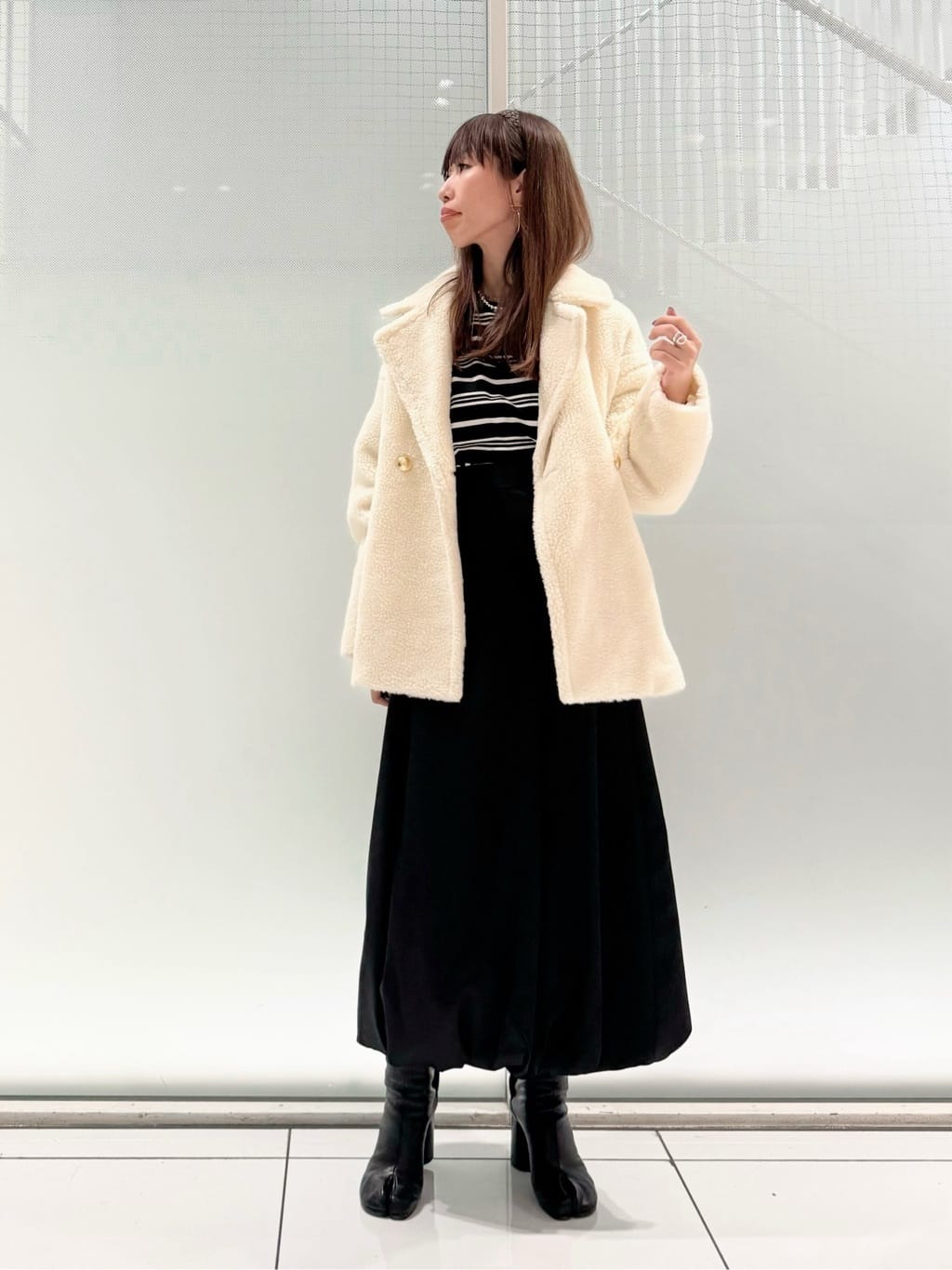 NANO universeのパネルラインバルーンスカートを使ったコーディネートを紹介します。｜Rakuten Fashion(楽天ファッション／旧楽天ブランドアベニュー)4959769