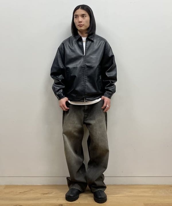 BEAMS ambiance / Fake Leather Blouson