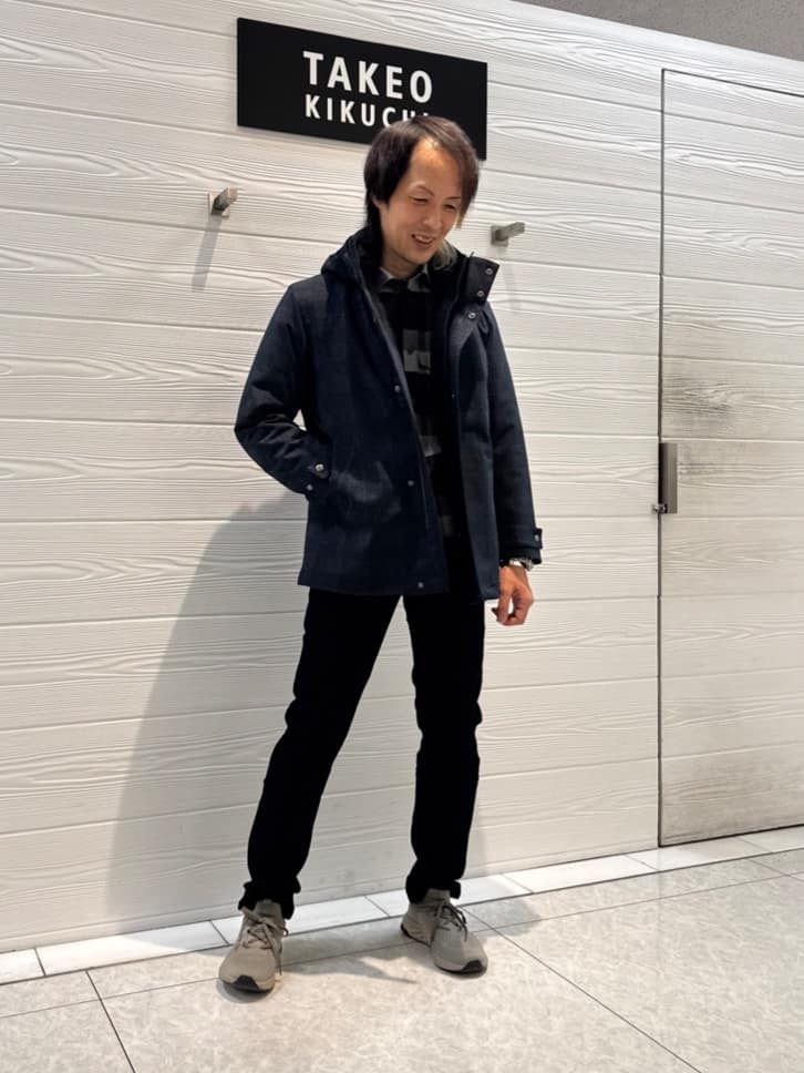 TAKEO KIKUCHIの【3WAY】ジャカード グレンチェック ダウンライナー ブルゾンを使ったコーディネートを紹介します。｜Rakuten Fashion(楽天ファッション／旧楽天ブランドアベニュー)4966856