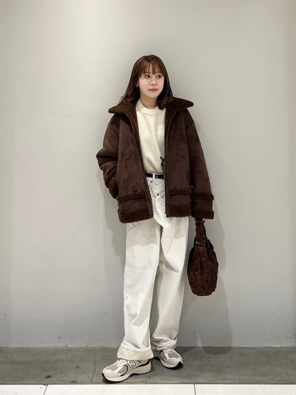 ビューティーアンドユース ムートンライク ボア リバーシブル ブルゾン