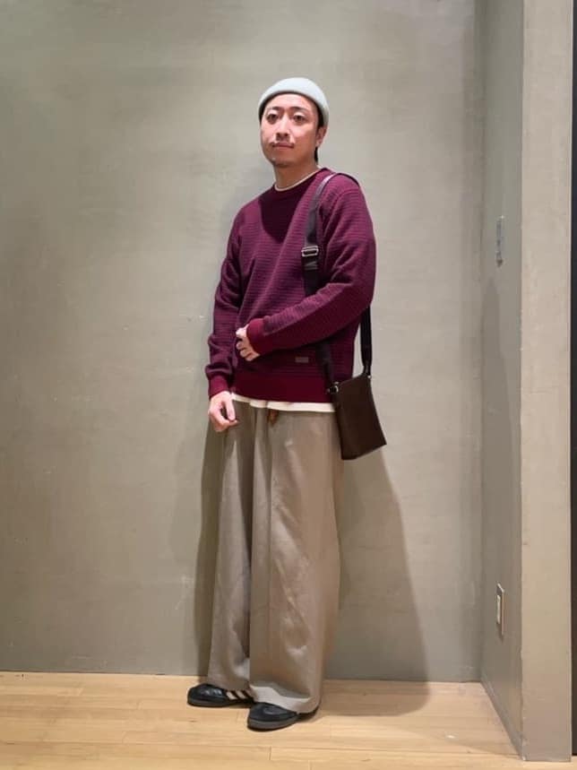 TAKEO KIKUCHIのドットメランジ プルオーバー ニットを使ったコーディネートを紹介します。｜Rakuten Fashion(楽天ファッション／旧楽天ブランドアベニュー)4979780