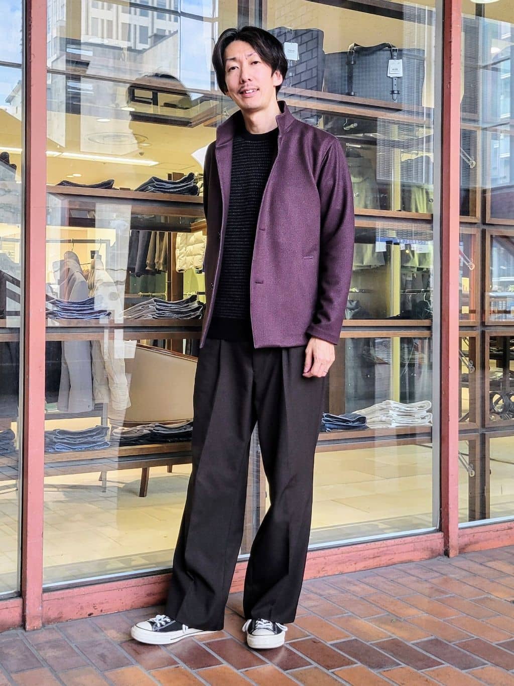 TAKEO KIKUCHIの【DOWN FABRIC】ダウンファブリック スタンドカラーブルゾンを使ったコーディネートを紹介します。｜Rakuten Fashion(楽天ファッション／旧楽天ブランドアベニュー)4980249