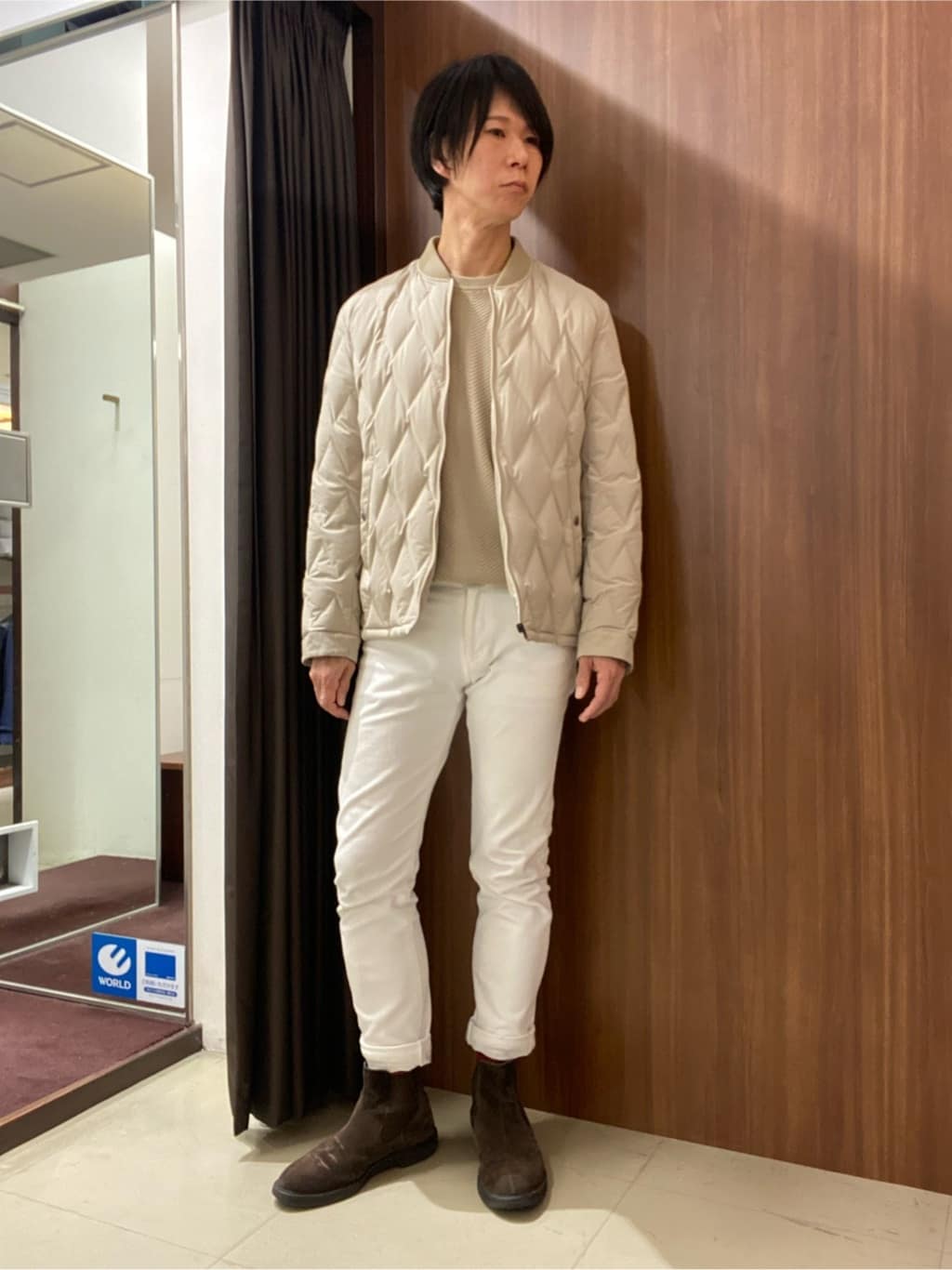 TAKEO KIKUCHIの【軽量アウター】エレクティブ キルト ブルゾンを使ったコーディネートを紹介します。｜Rakuten Fashion(楽天ファッション／旧楽天ブランドアベニュー)4983633
