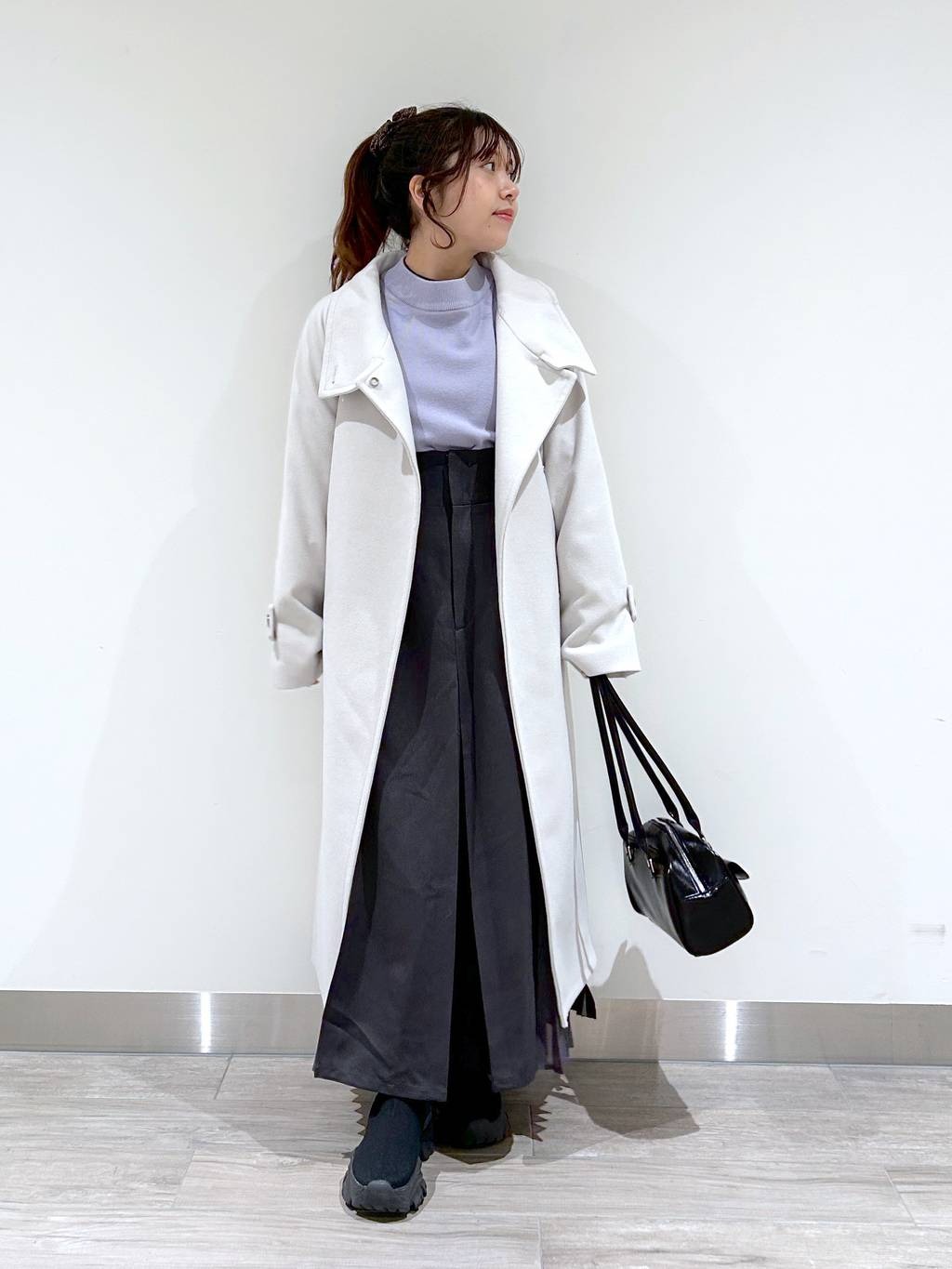 mysty womanの【古畑星夏さん着用アイテム】スタンドネックロングコートを使ったコーディネートを紹介します。｜Rakuten Fashion(楽天ファッション／旧楽天ブランドアベニュー)4986034