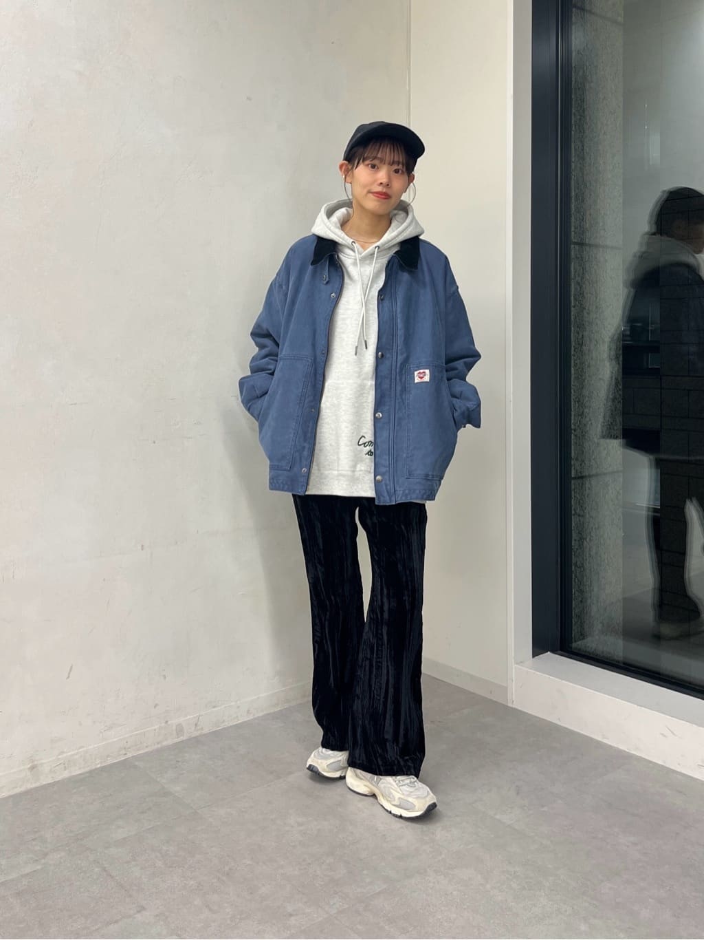 CPCMのコーデュロイ襟ワークジャケットを使ったコーディネート