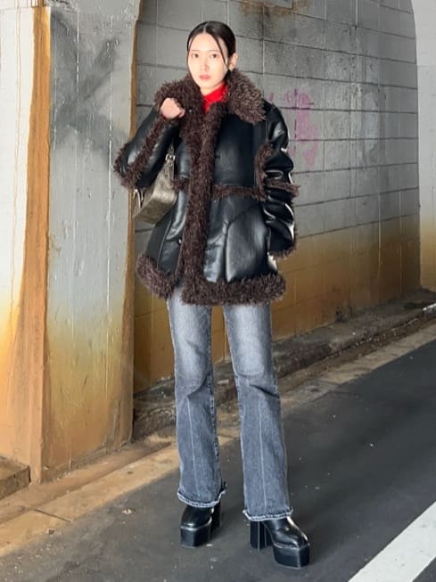 moussyのSHEARLING OVER ジャケットを使ったコーディネート | Rakuten 