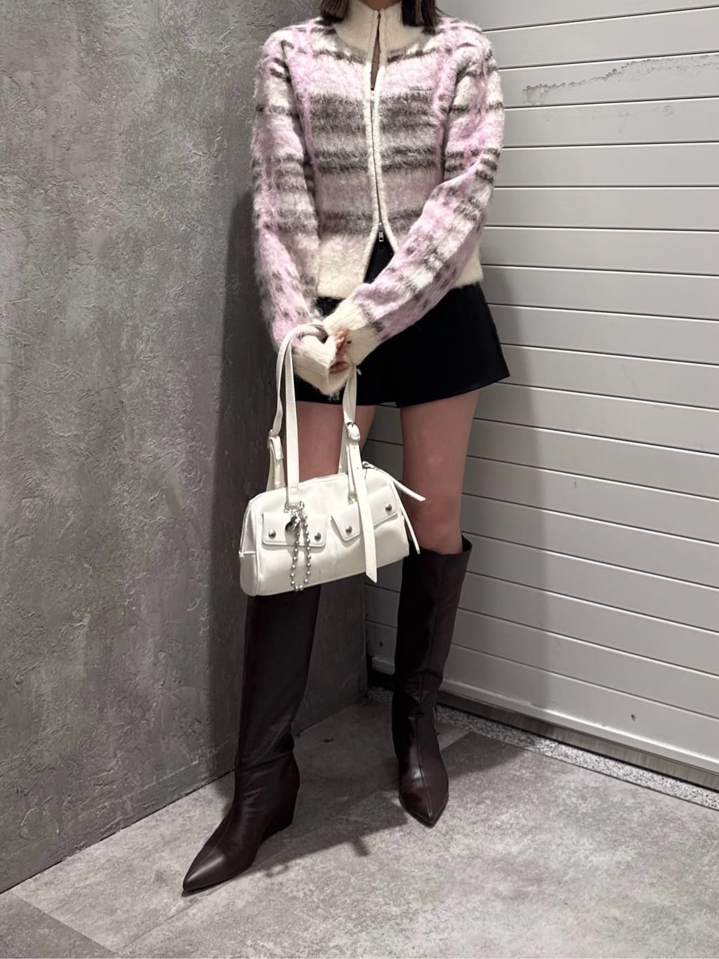 SLYの【中町 綾さん着用アイテム】CHECK JQ STAND ZIP ブルゾン