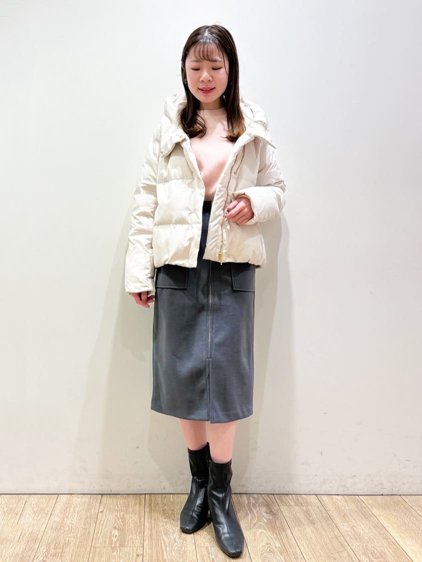 indexの《美人百花掲載》河田ダウン ショートコート【洗濯機洗い可/撥