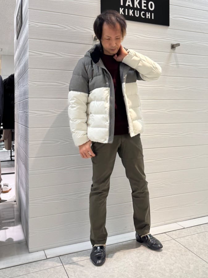TAKEO KIKUCHIの【735フィルパワー】コンビ ダウンブルゾンを使ったコーディネートを紹介します。｜Rakuten Fashion(楽天ファッション／旧楽天ブランドアベニュー)4998473